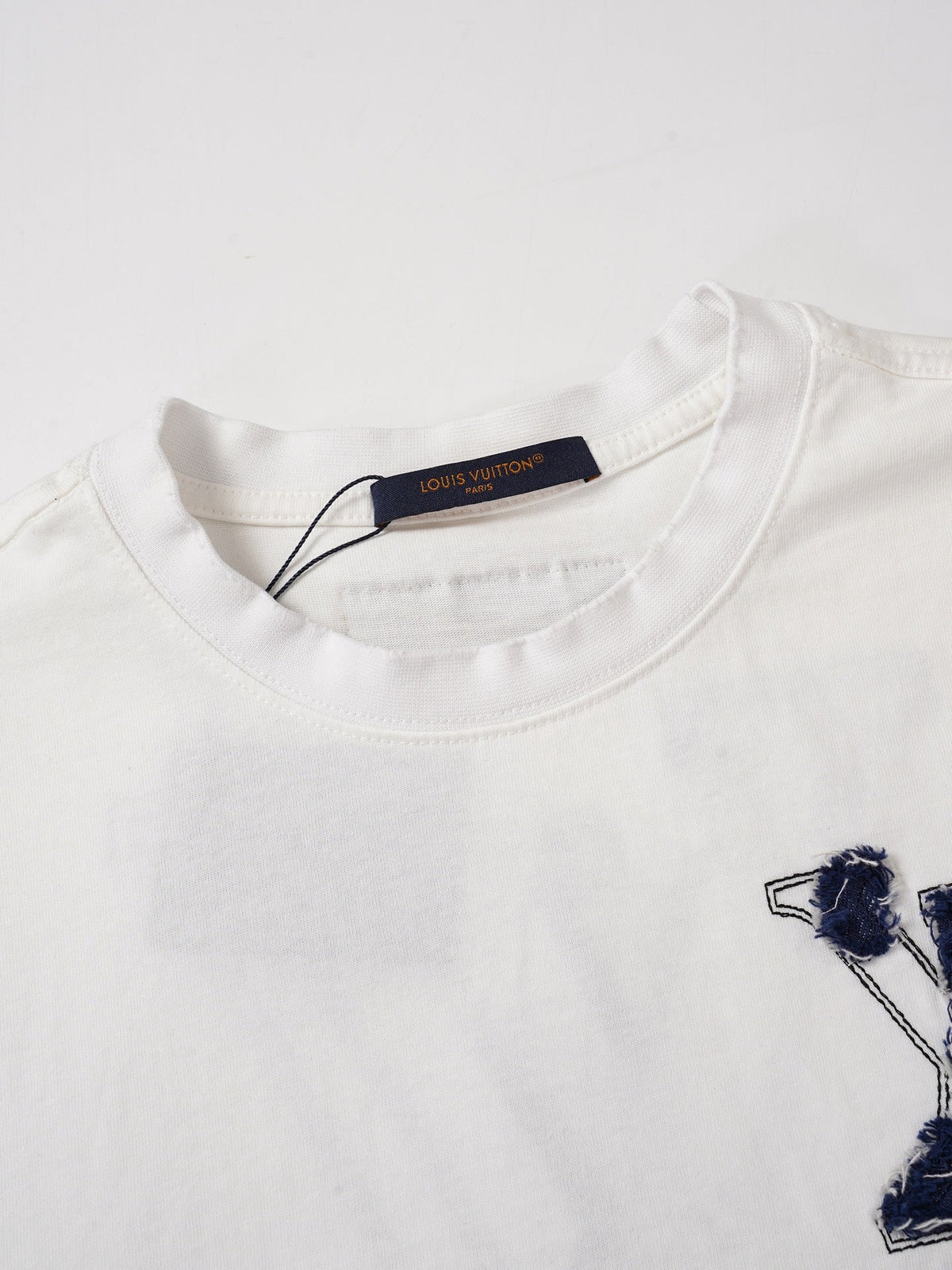 Denim Wash Appliqué Embroidered Short Sleeve Tee