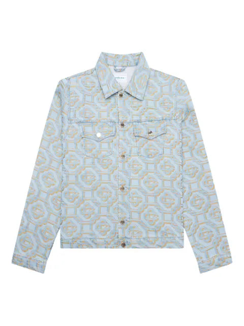 Casablanca monogram-jacquard denim jacket