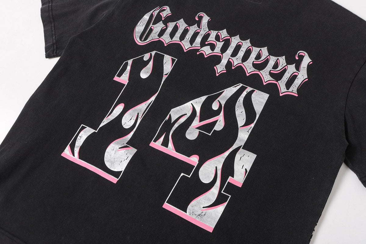 Godspeed Skeleton Basketball Number 14 T-Shirt